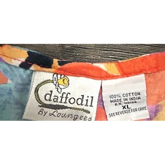 Daffodil By Loungees Tropical Floral Dress XL Sleeveless Orange Vacation Resort - Picture 4 of 16